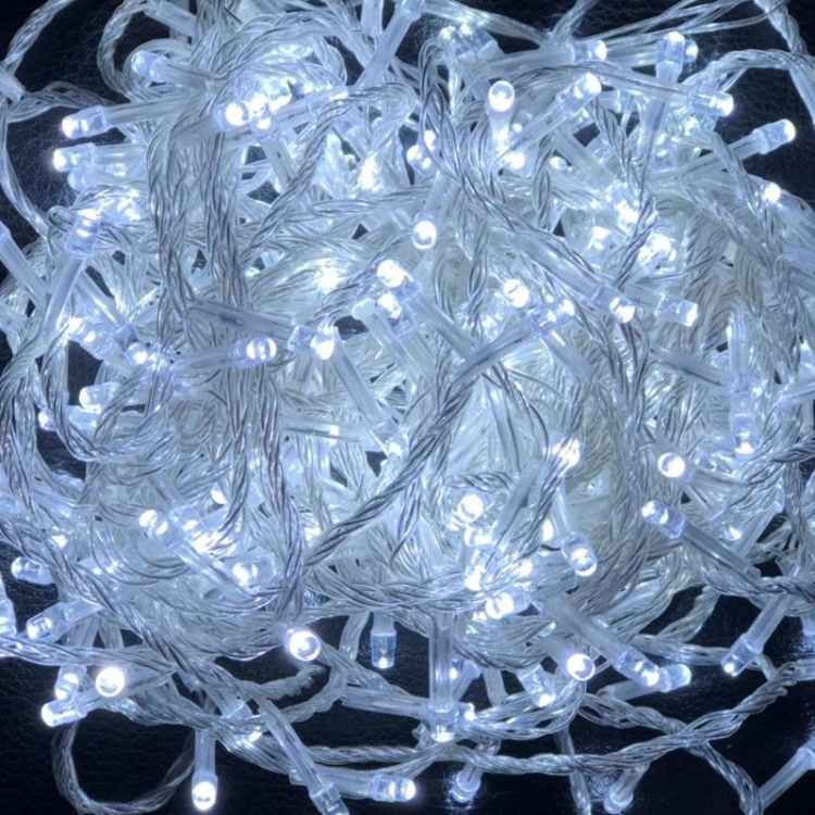 Светодиодная гирлянда "Нить", 8 режимов / 100 led белого цвета