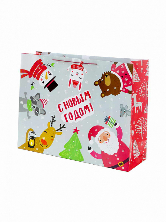Пакет подарочный "С Новым Годом. Друзья Санты"