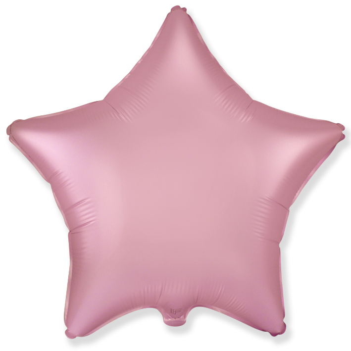 Шар Звезда Розовый Сатин / Pink Satin (в упаковке)
