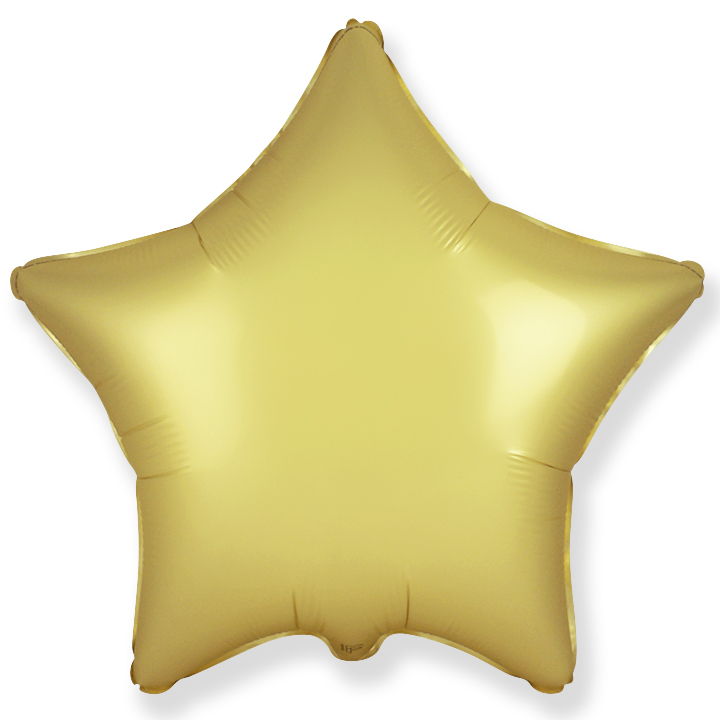Шар Звезда Золото Сатин / Gold Satin (в упаковке)
